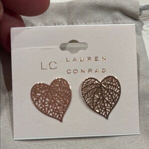 LC Lauren Conrad Gold Heart Earrings